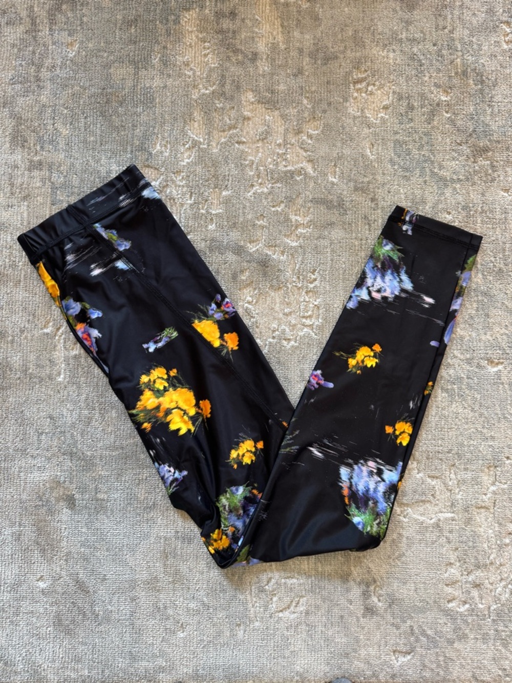 Black Floral Print leggings